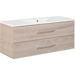 Waschtisch FACKELMANN "B.clever", beige (esche, esche), B:120cm H:51cm T:46cm, Waschtische, Badmöbel Breite 120 cm