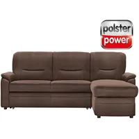 polsterpower Ecksofa - Saddle nougat - Basismodell - Recamiere rechts Sofa