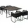 Outsunny Polyrattan Set 5-tlg. Grau