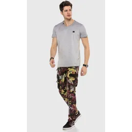 Cipo & Baxx Jeans Straight Fit Gelb/Rot/Schwarz 30/34