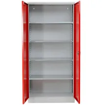 Proregal Xxxl Stahlschrank Rot, Metall, Rechteckig, 92x195x50 cm, Arbeitszimmer, Aktenschränke