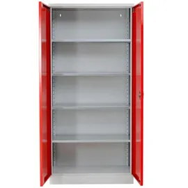Proregal Xxxl Stahlschrank Rot, Metall, Rechteckig, 92x195x50 cm, Arbeitszimmer, Aktenschränke