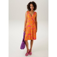 Aniston CASUAL Sommerkleid, Gr. 48 - N-Gr, fuchsia-orange-helltürkis-hellbraun, , 30354225-48 N-Gr