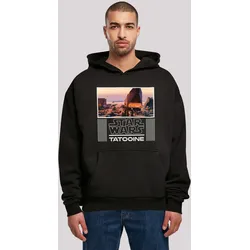 Kapuzenpullover F4NT4STIC "Star Wars Tatooine Panorma", Herren, Gr. XXL, schwarz, Obermaterial: 100% Baumwolle, casual, oversize, Langarm, Pullover, Premium Qualität, Star Wars