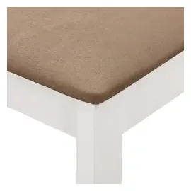 vidaXL Esszimmerstühle mit Polstern 2 Stk. Weiß Massivholz