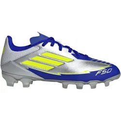 adidas F50 League Messi MG Fußballschuhe Kinder IH0920 - silver met./solar yellow/lucid blue 32
