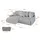 altdecor Ecksofa Cord 2-Sitzer Grau