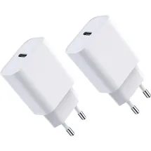 seadmit 20W USB C Adapter, USB-C Ladegerät kompatibel mit i-Phone 17/16/15/14/13 Plus Pro Max Mini, i-Pad, Air-Pods, Samsung Galaxy S25/24/23, USBC Stecker Netzteil Schnellladegerät Charger(2 Port)