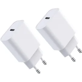 seadmit 20W USB C Adapter, USB-C Ladegerät kompatibel mit i-Phone 17/16/15/14/13 Plus Pro Max Mini, i-Pad, Air-Pods, Samsung Galaxy S25/24/23, USBC Stecker Netzteil Schnellladegerät Charger(2 Port)