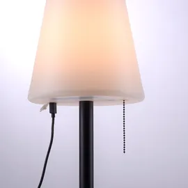 just light. Tischlampe Außen Steckleuchte weiß LED Tischleuchte dimmbar Akku Gartenlampe modern Wegeleuchte, schwarz, Led 2w 100lm 3000k warmweiß, Dxh 16,5x76 cm