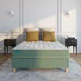 Feste 7-zonen-matratze Mit 1362 Taschenfedern + Latex weiss/grün 140 x 200 cm