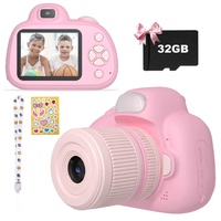 LiveGo Kinderkamera für 3–10 Jahre, Jungen und Mädchen, Geburtstagsgeschenk, 2.4-Zoll-Kinder-Digitalkamera mit Blitz, 32 GB SD-Karte (Rosa)