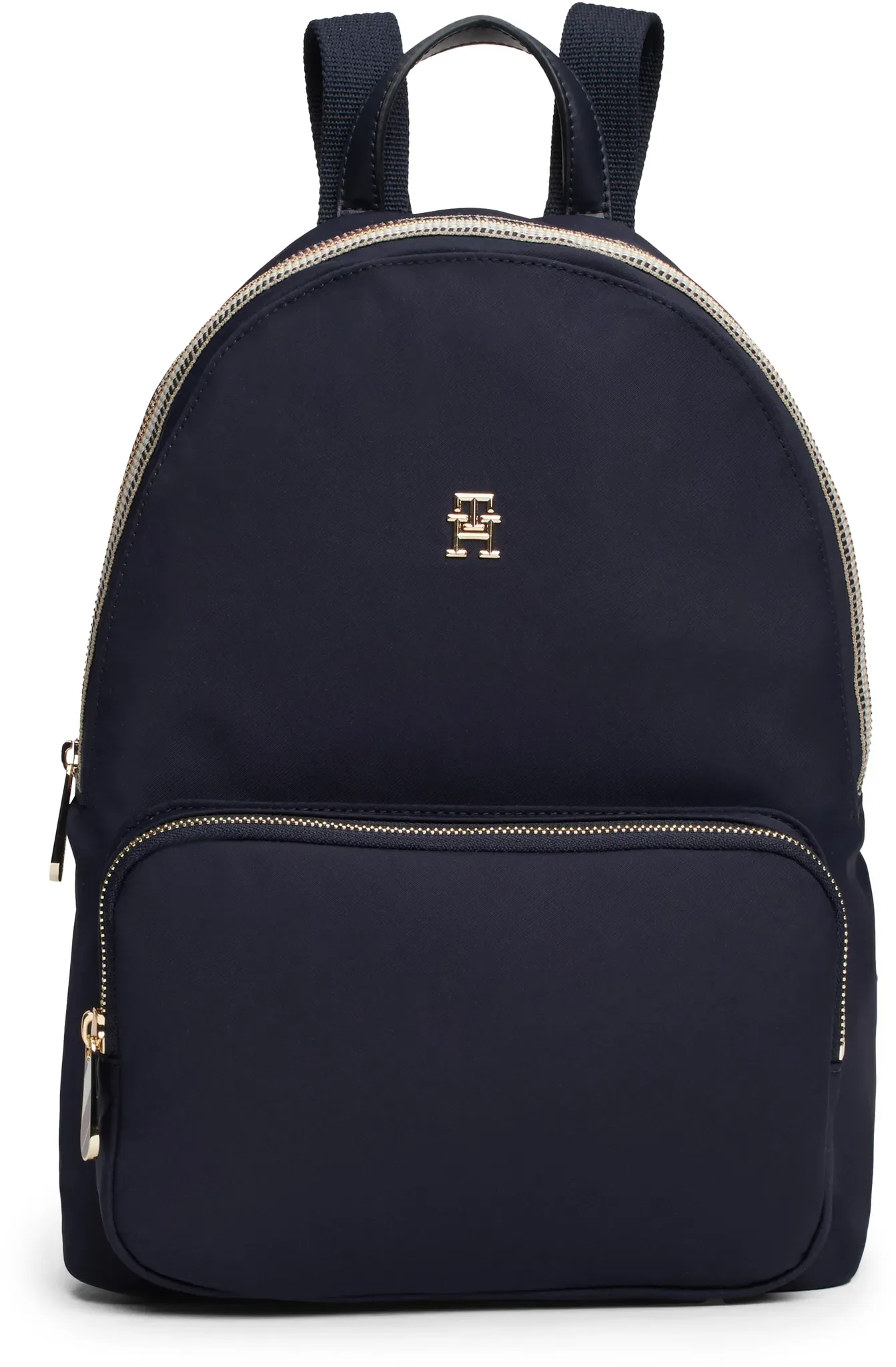 Rucksack TOMMY HILFIGER "Women POPPY BACKPACK CORP Backpack" Gr. B/H/T: 26 cm x 35 cm x 16 cm, blau (space blue) Rucksäcke