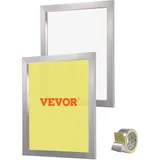 Vevor Siebdruck-Set 2 Stk. Aluminium-Siebdruckrahmen, 50,8 x 61 cm Siebdruckrahmen mit 230 Netzstoff, Hochgespanntes Nylongewebe & Dichtungsband für T-Shirts, DIY-Druck usw.