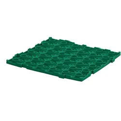 Kunststoff Bodenrost Bodenplatte für Sauna/Garten/Poolbereich 500 x 500 x 25 mm Grün