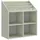 OEM Kinderbücherregal Book Nook 71 x 76 x 33 cm MDF grün