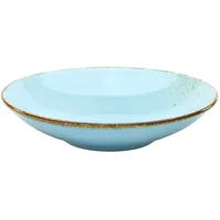 CreaTable 6er-Set CreaTable Suppenteller Nature Collection Ø 22 cm Steinzeug Blau Hellblau