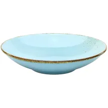 CreaTable 6er-Set CreaTable Suppenteller Nature Collection Ø 22 cm Steinzeug Blau Hellblau