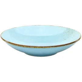 CreaTable 6er-Set CreaTable Suppenteller Nature Collection Ø 22 cm Steinzeug Blau Hellblau