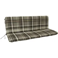 DEGAMO Auflage SEATTLE für Bank 3-sitzer, grau/beige kariert