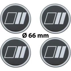 4 x Ø 66 mm Polymere Aufkleber / Streifen / Nabenkappen, Felgendeckel