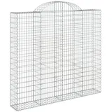 vidaXL Gabionen mit Hochbogen 200 x 50 x 180/200 cm