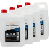 D.LINE Destilliertes Wasser 5 Liter, Entmineralisiert nach Vorschrift VDE 0510 und DIN 43530 (4 x 5 Liter)