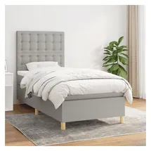 vidaXL Boxspringbett 100 x 200 cm Hellgrau