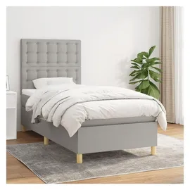 vidaXL Boxspringbett 100 x 200 cm Hellgrau