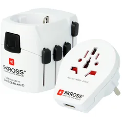 SKROSS PRO – World & USB, Weiß