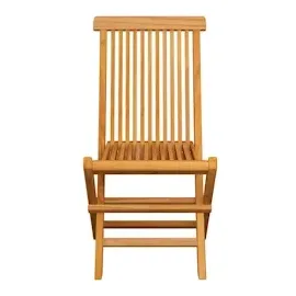 vidaXL Gartenstühle mit Weinroten Kissen 8 Stk. Massivholz Teak