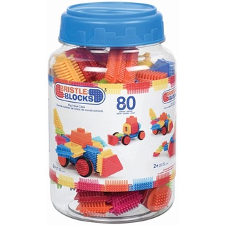 Battat Bristle Blocks 80 Teile Bausteine Riesen Set – Lernspielzeug Bauklötze mit Borsten, Motorikspielzeug – Kinder und Baby Spielzeug ab 2 Jahren