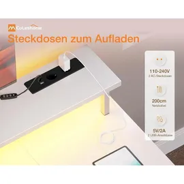 luxuskollektion Gaming Tisch Metall 120x50cm Weiß