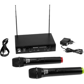 Omnitronic VHF-102 Hand Sprach-Mikrofon Übertragungsart (Details):Funk XLR, Audio, stereo (6.3mm Kl