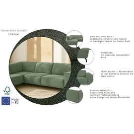 Home Affaire Eckcouch Lederoptik 2-Sitzer Grün