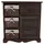 Mendler Kommode Schrank mit 3 Körben 63 x 60 x 30 cm Braun