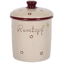 Nik. Schmitt & Sohn Rumtopf \"Rubin\", handbemalt, 3l, weiß/rot"