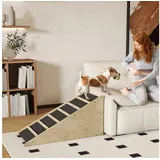 PawHut Hunderampe grau 90 x 40 x 45 cm