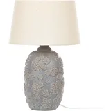 Beliani Tischlampe grau / beige 46 cm Kegelform FERREY