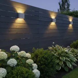 Longlife LED Wandleuchte Slide UP and DOWN 3000K IP54 - Watt: 6W - Farbe: Grau