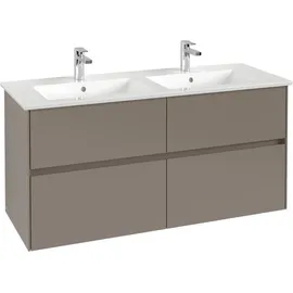 Villeroy & Boch Collaro Waschtischunterschrank C147B0AA 126,1x61x48cm, Waschbecken mittig, LED-Beleuchtung 9,4W, white oak
