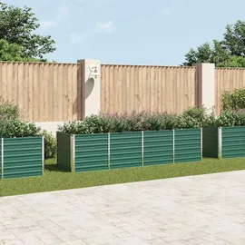 vidaXL Garten-Hochbeet verzinkter Stahl rechteckig 320 x 80 x 77 cm Grün  