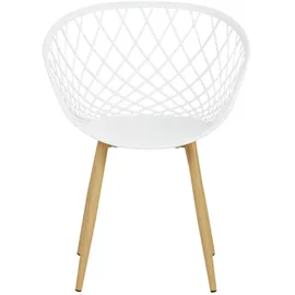 Homestyle4u Gartenstuhl, 4er Set in Weiß 2822