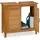 Relaxdays Waschbeckenunterschrank 2 Türen 67 x 60 x 30 cm Natur/Hellbraun