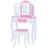 Teamson Kids - Fantasy Fields Kinder Schminktisch Mit Spiegel Und Hocker Mit Lichtern Rosa Td-11670fl