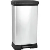 Curver Mülleimer 50L silberfarben