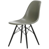 Vitra Stuhl Eames Fiberglass Side Chair DSW raw umber schwarz, Designer Charles & Ray Eames, 83x46.5x55 cm