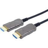 PremiumCord 8K Optisch Aktiv Ultrahochgeschwindigkeits-HDMI 2.1-Glasfaserkabel, 48 Gbit / s, HDMI 2.1, 3D, EDID, ARC, Videoauflösung 8K bei 60 Hz, vergoldet, Länge 5 m