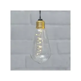 StarTrading LED Hängeleuchte Glow Glas Kunststoff H: 13cm D: 6cm Batteriebetrieb transparent