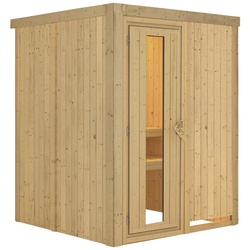 KARIBU Sauna »Tallinn«, für 3 Personen, ohne Ofen - beige